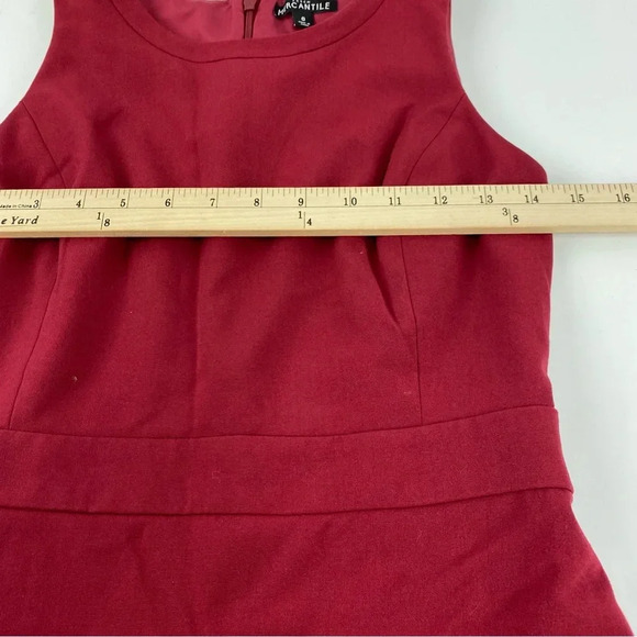 J. Crew Mercantile Womens 0 Burgundy Maroon Tank Fitted Knee Length Dress - Picture 4 of 6